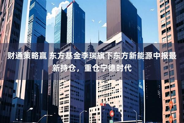 财通策略赢 东方基金李瑞旗下东方新能源中报最新持仓，重仓宁德时代