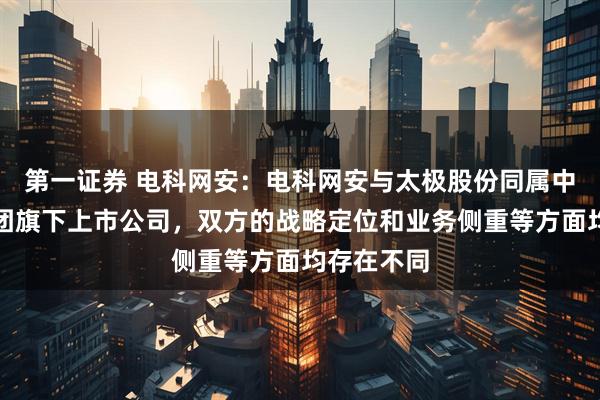 第一证券 电科网安：电科网安与太极股份同属中国电科集团旗下上市公司，双方的战略定位和业务侧重等方面均存在不同